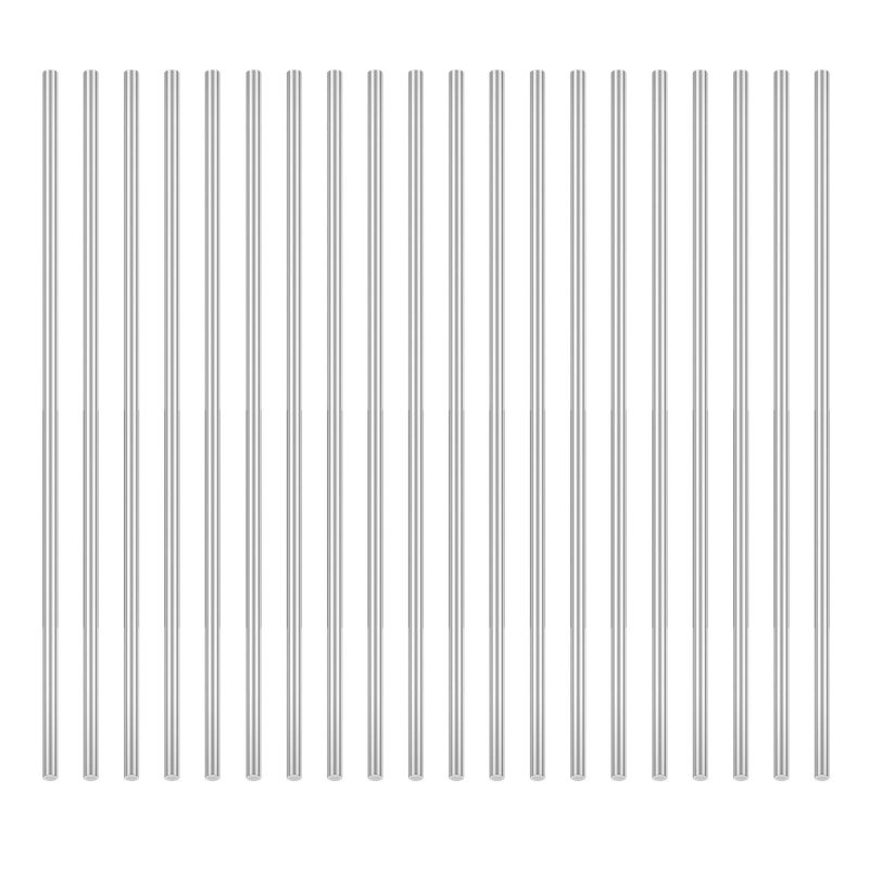 DYWISHKEY 20 Pieces 3.0mm x 100mm Aluminum Rods, Metal Solid Shaft Rods, Lathe Bar Stock for DIY Craft Making - Image 1